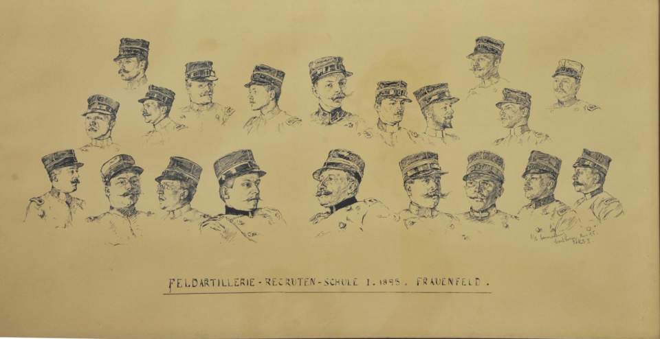 Offiziere der Feldartillerie Rekrutenschule I. Fraufenfeld 1895