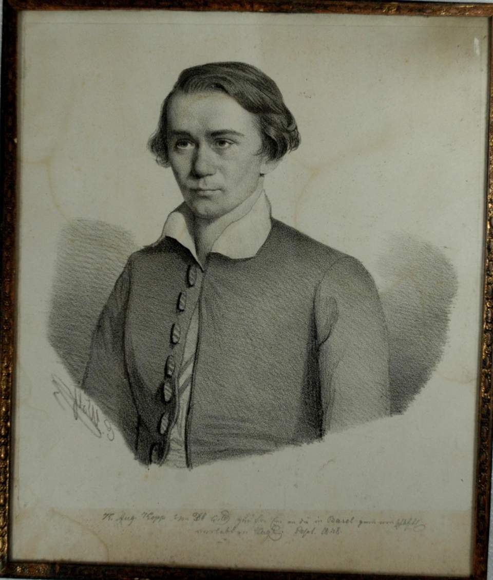 Bildnis des K. August Kopp, Basel, Studienfreund des Dekans Daniel Wild (1825-1917)