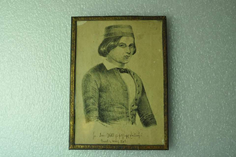 Bildnis eines unbekannten Studenten, Basel, Studienfreund des Dekans Daniel Wild (1825-191)