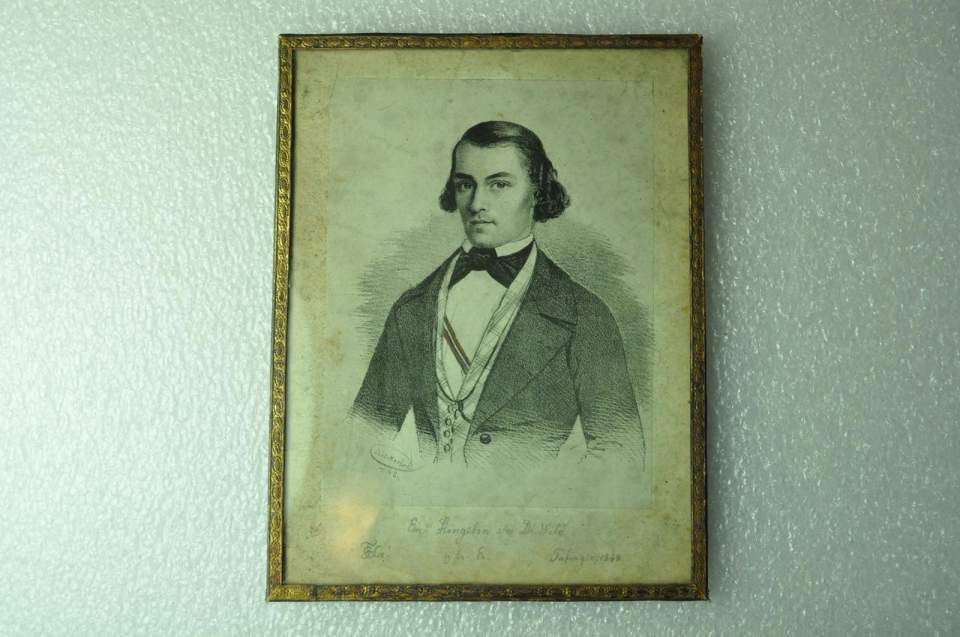 Studentenbildnis des E. Stingelin, Tübingen, Studienfreund des Dekans Daniel Wild (1825-1917)