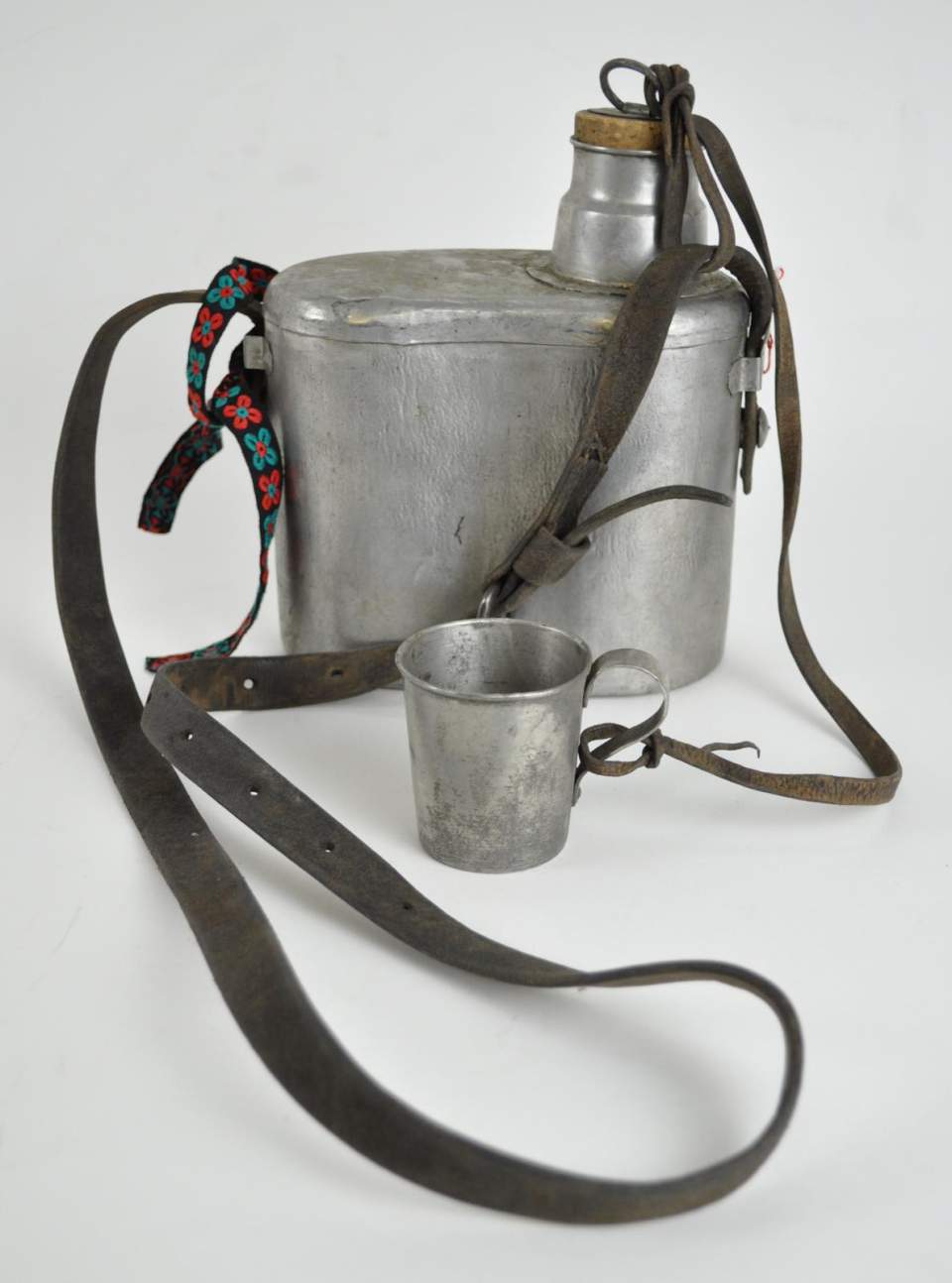 Feldflasche mit Trinkbecher Aluminium, Modell 1893?