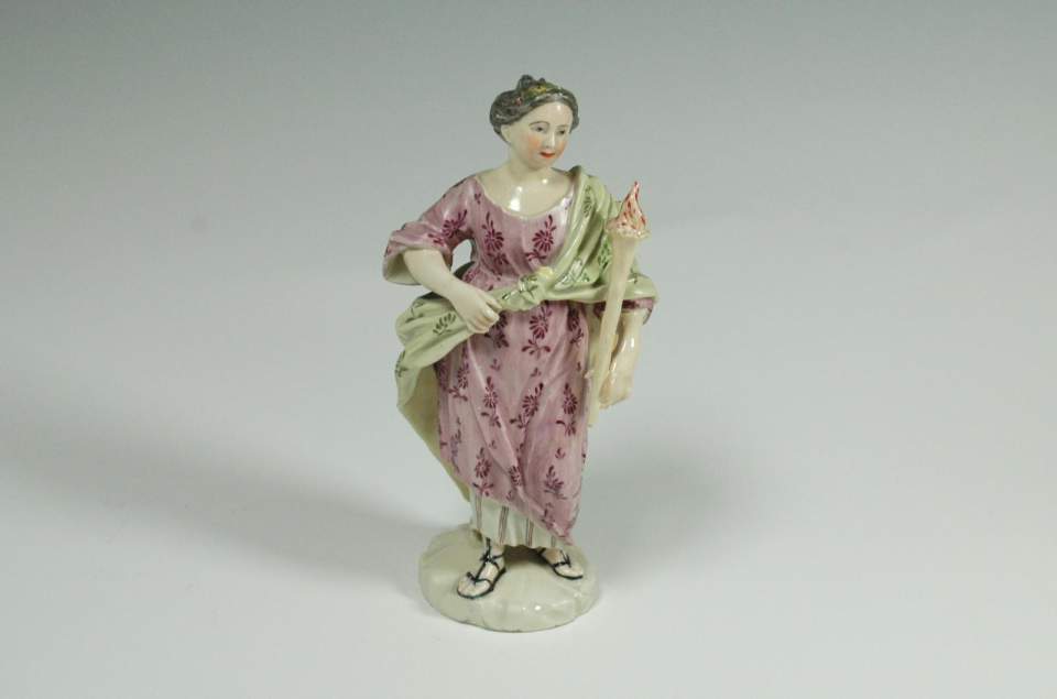 Porzellanfigur Allegorie der Klugheit oder Liebe