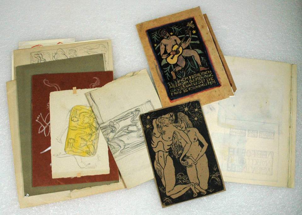 Diverse Objekte aus dem Atelier von Maria Geroe-Tobler