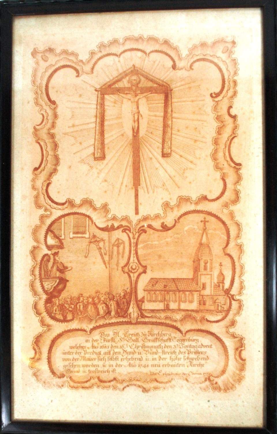 Das Heilige- Kreuz Wunder von Kirchberg, Papierbild