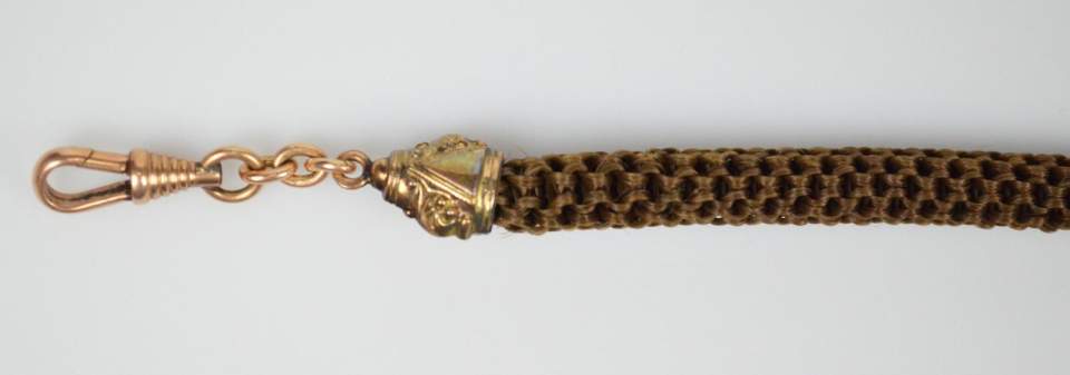 Uhrenkette, Haararbeit, Trauerschmuck