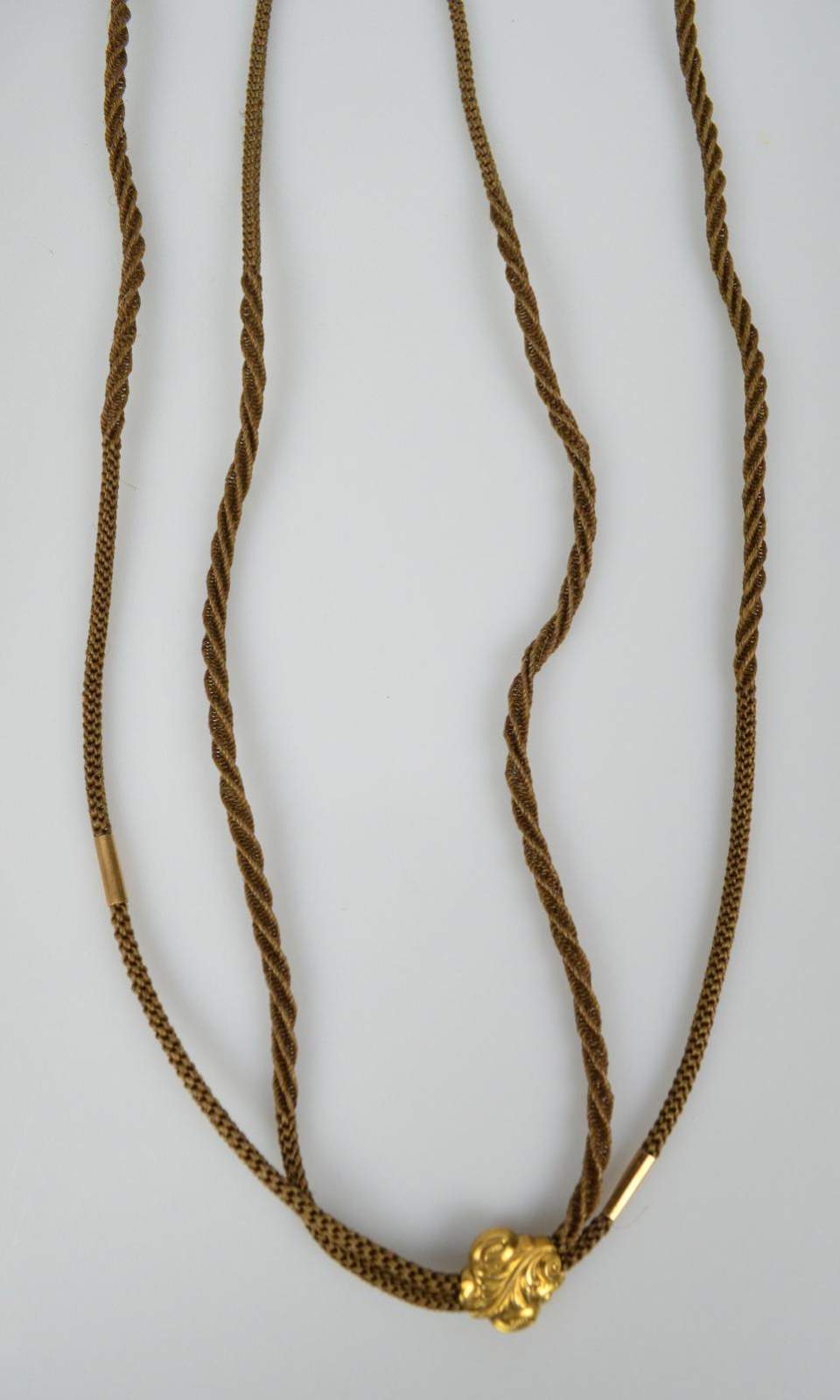 Halskette, Haararbeit, Trauerschmuck

