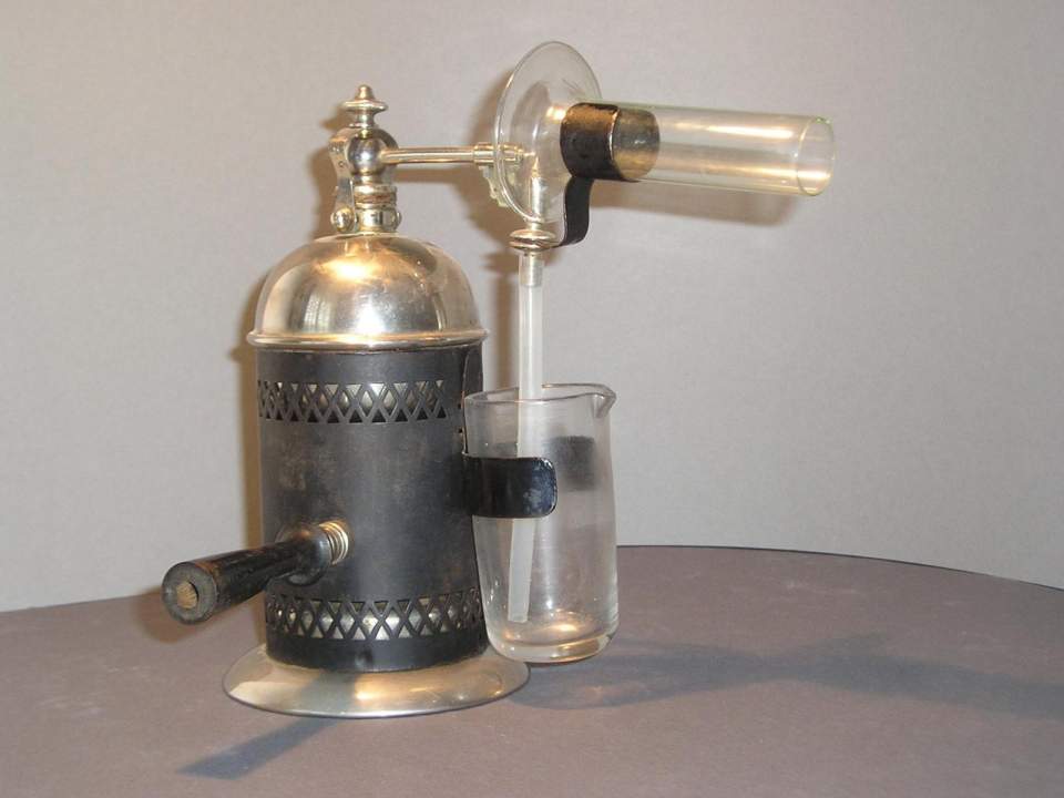 Spiritusdocht getriebener Inhalator