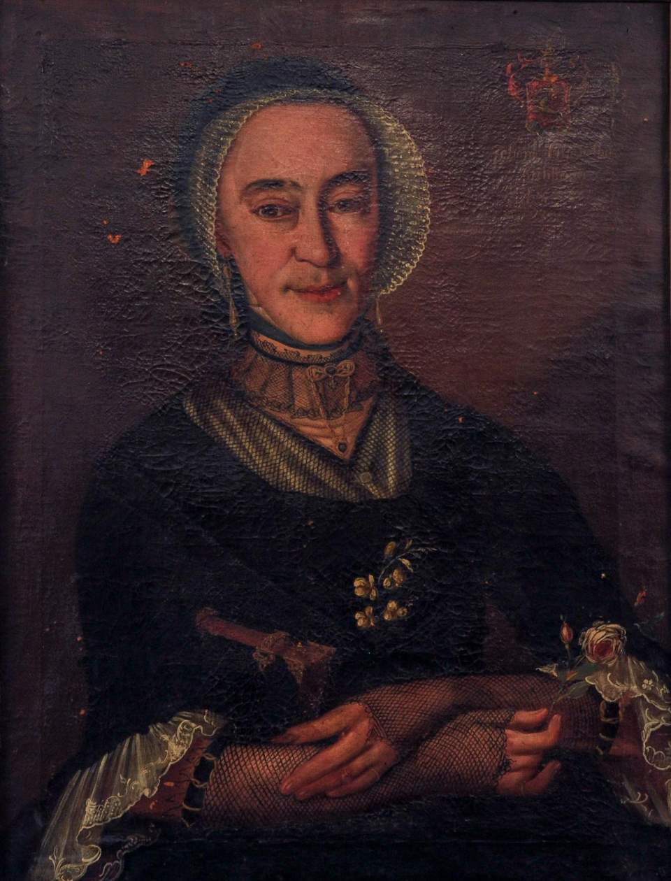 Ölbild Bildnis Johanna Elisabeth Rechsteiner ( geb. 1753) 