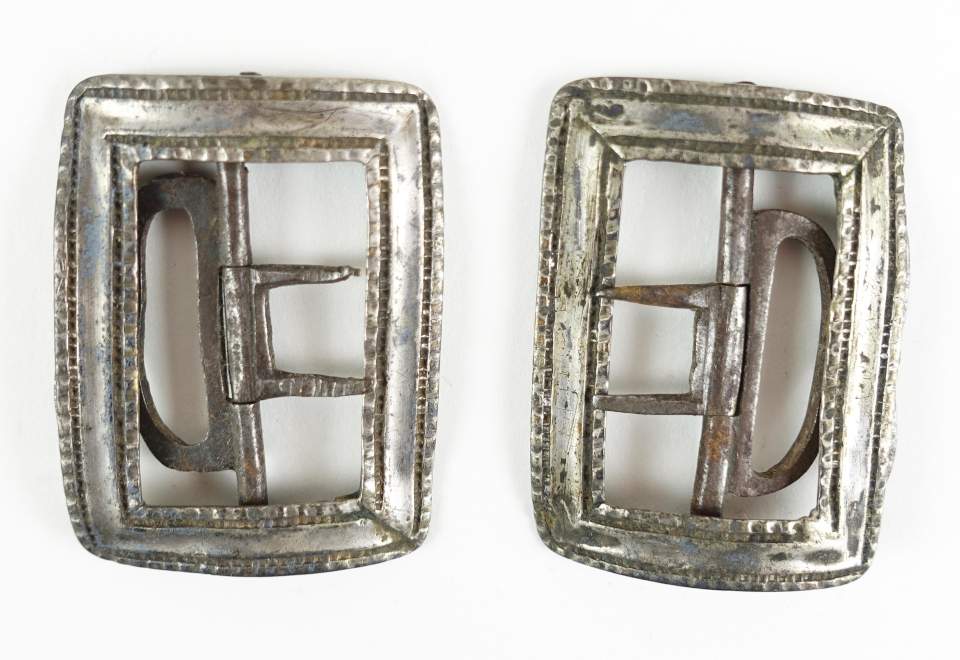 1 Paar Schuhschnallen, Silber