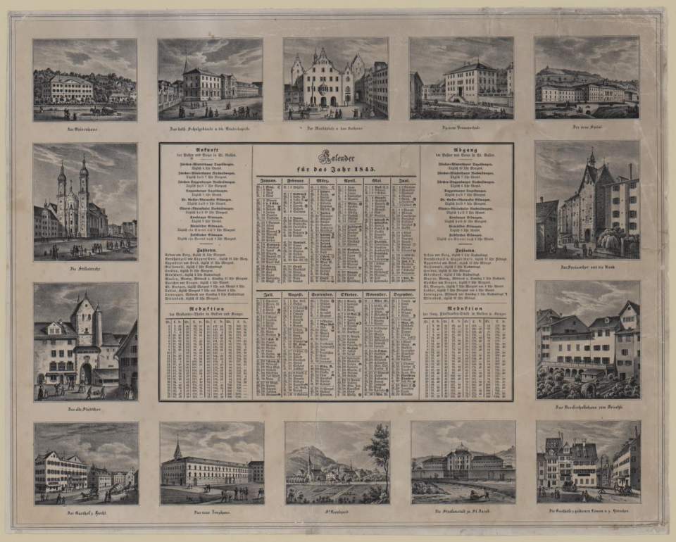 Kalenderblatt St.Gallen