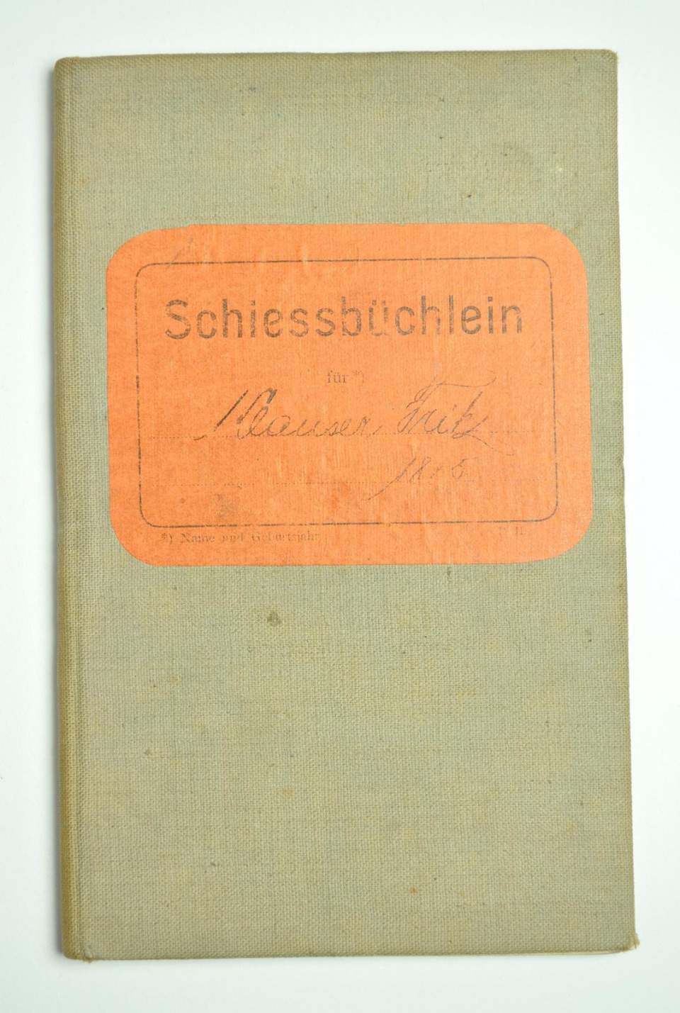 Schiessbüchlein Fritz Klauser, Rorschach 1906 - 1929