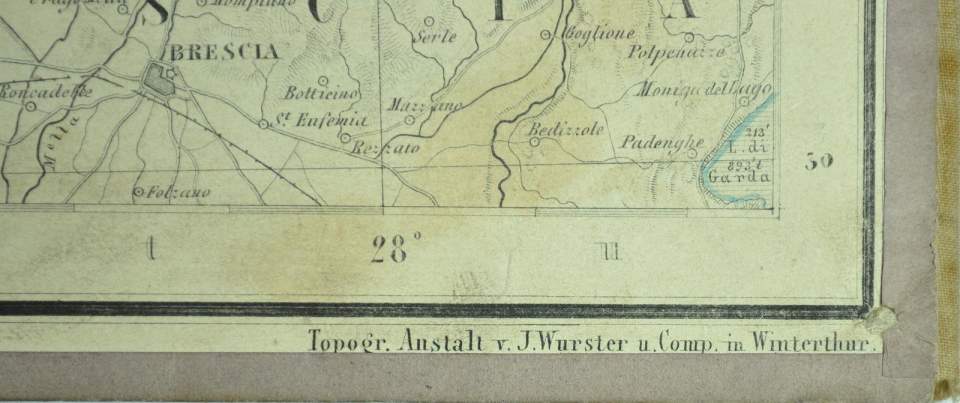Landeskarte Schweiz, 1850