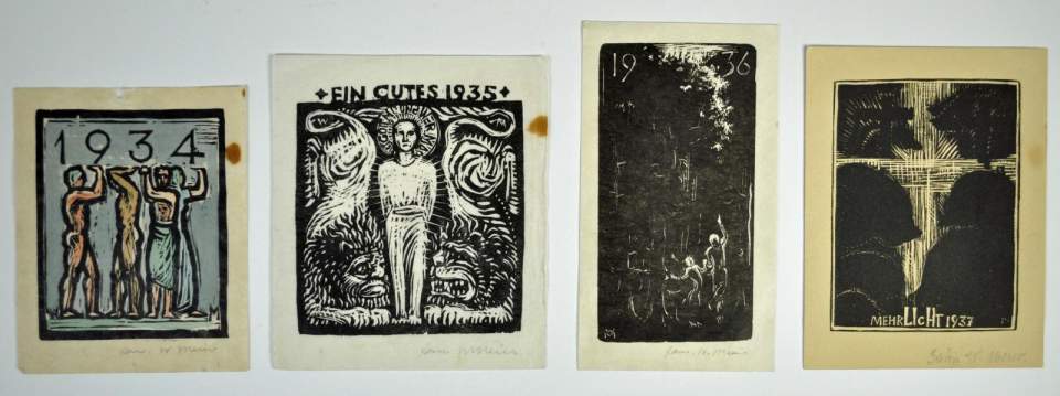 Neujahrskarten 1934 - 1937: Wilhelm Meier, St. Gallen