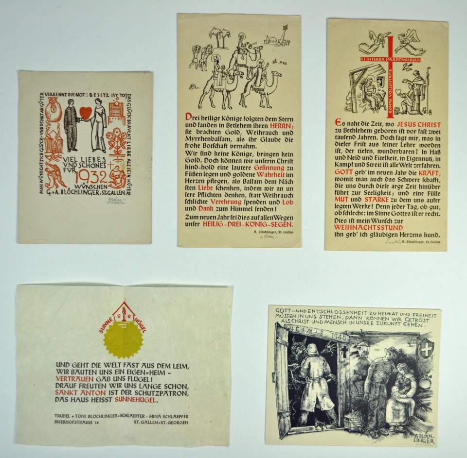Karten und Foto v. Anton Blöchlinger, St. Gallen