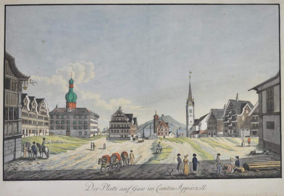 Ansicht Dorfplatz Gais