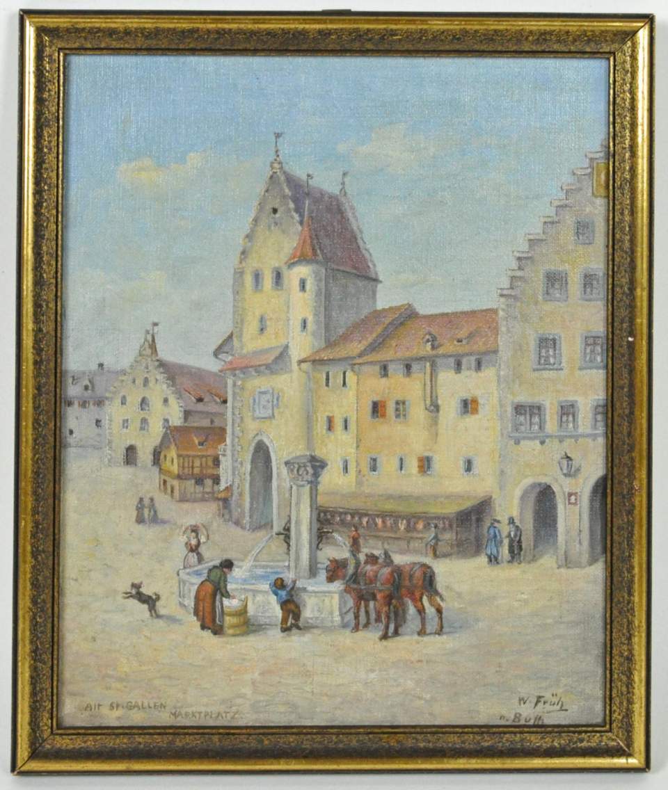 Gemälde Marktplatz St.Gallen