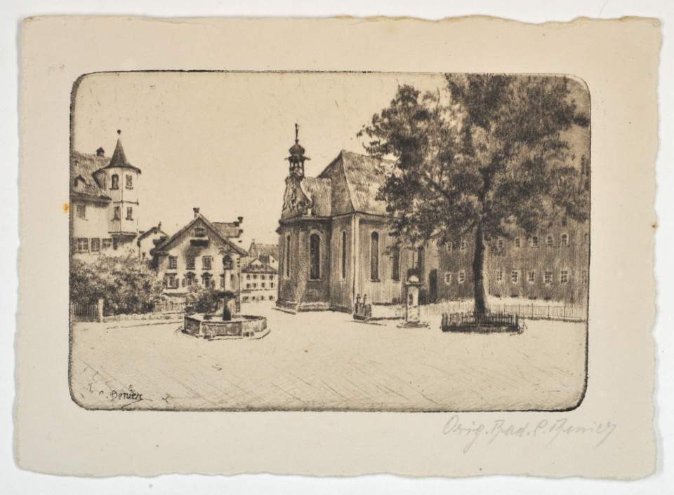 Ansicht St. Gallen Gallusplatz aus Besitz Walter Früh