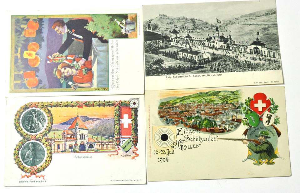 Postkarten Eidgenössisches Schützenfest St. Gallen