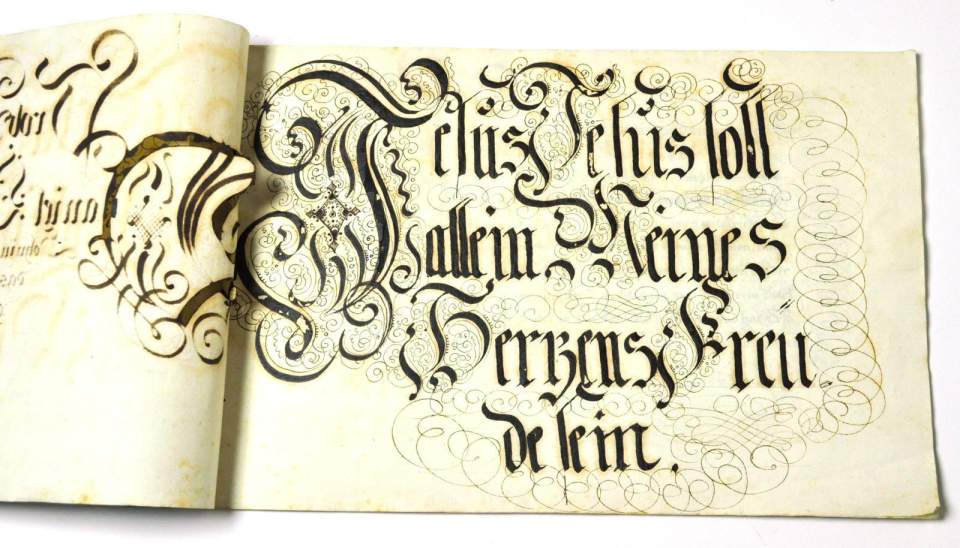 Schönschreibheft, Kalligraphie, Osterexamen