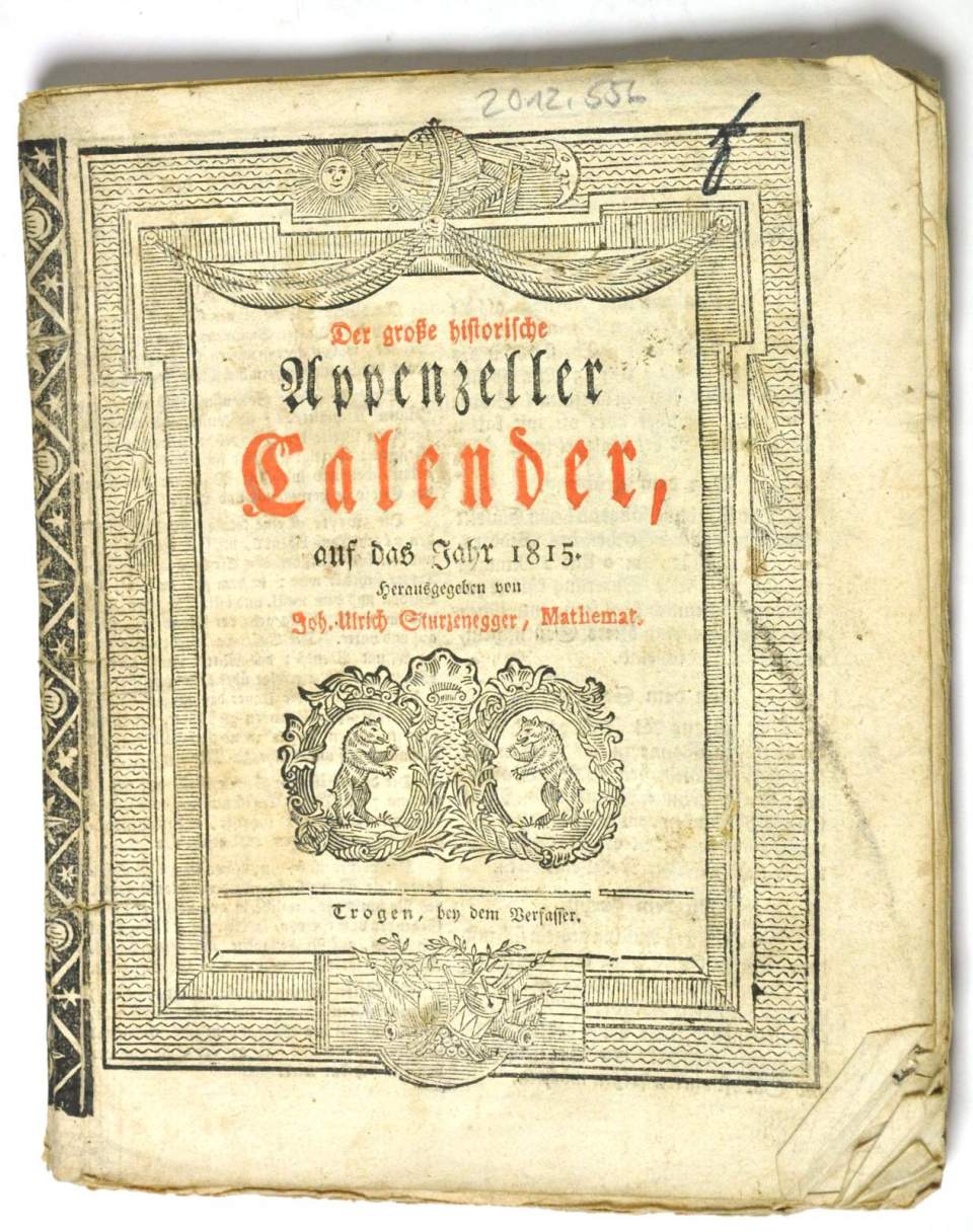 Appenzeller Kalender auf das Jahr 1815