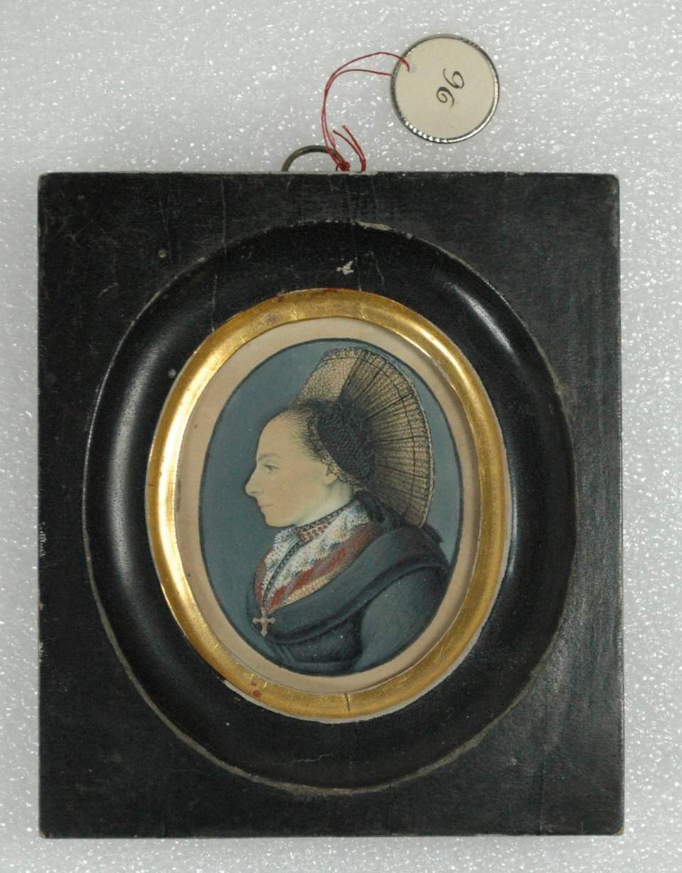 Porträt einer unbekannten Dame, Miniatur, Bildnis