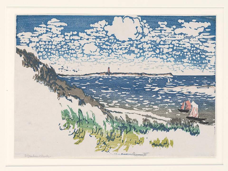 Farbholzschnitt "Wattenmeer und Sylt", Nr. 80