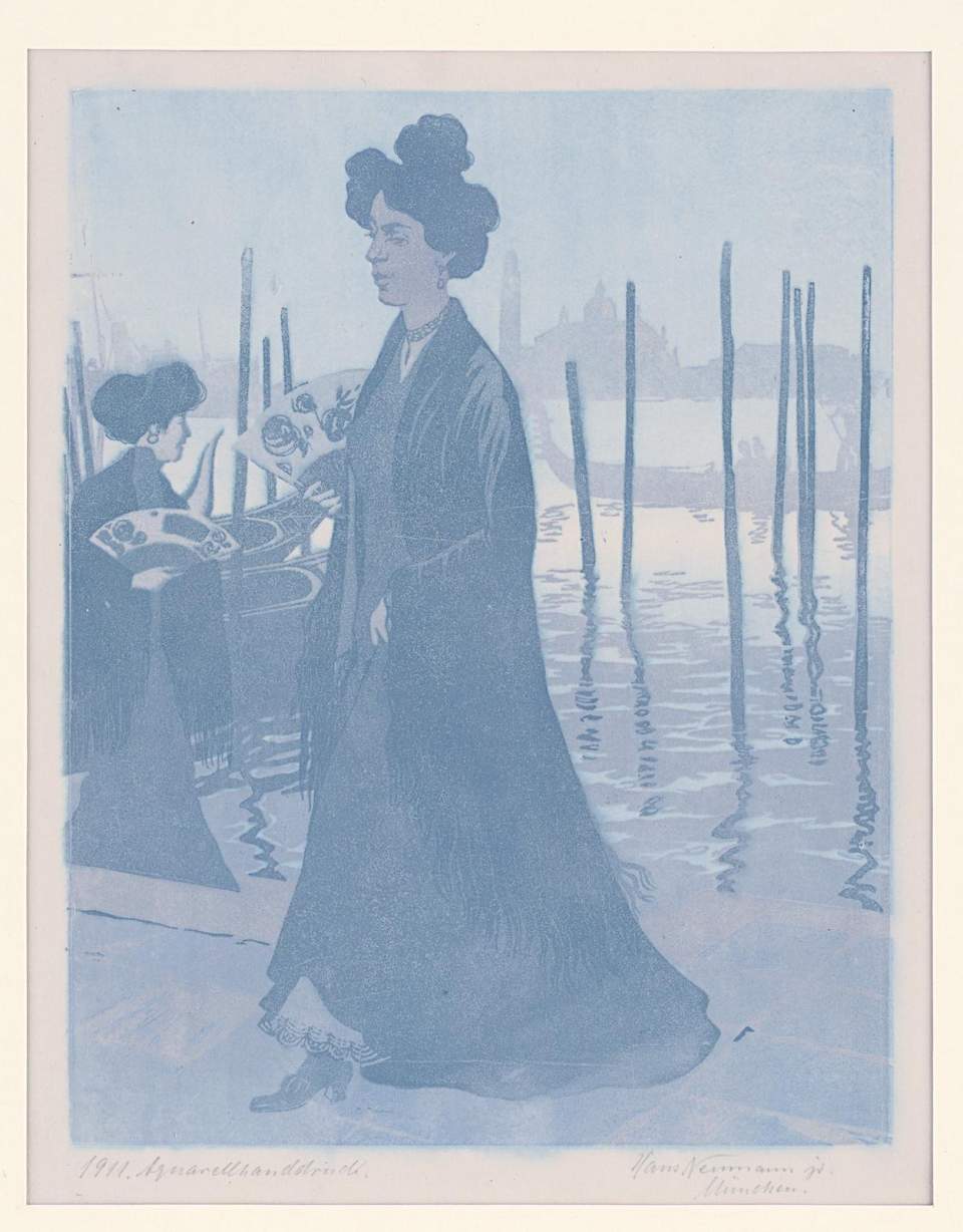 Farbholzschnitt "Aus Venedig"