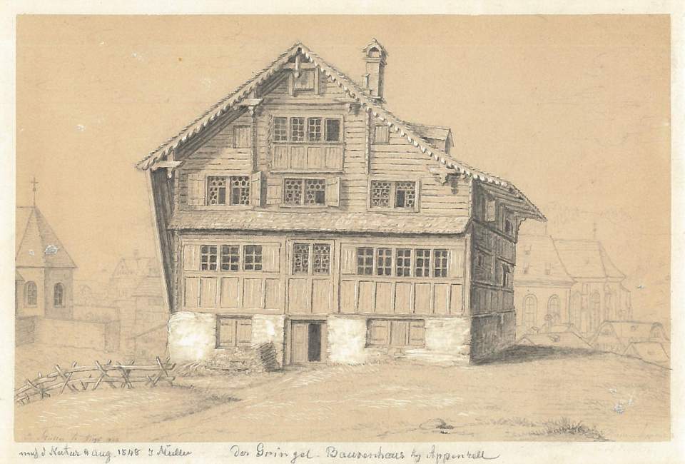 Grafik: Bauernhaus