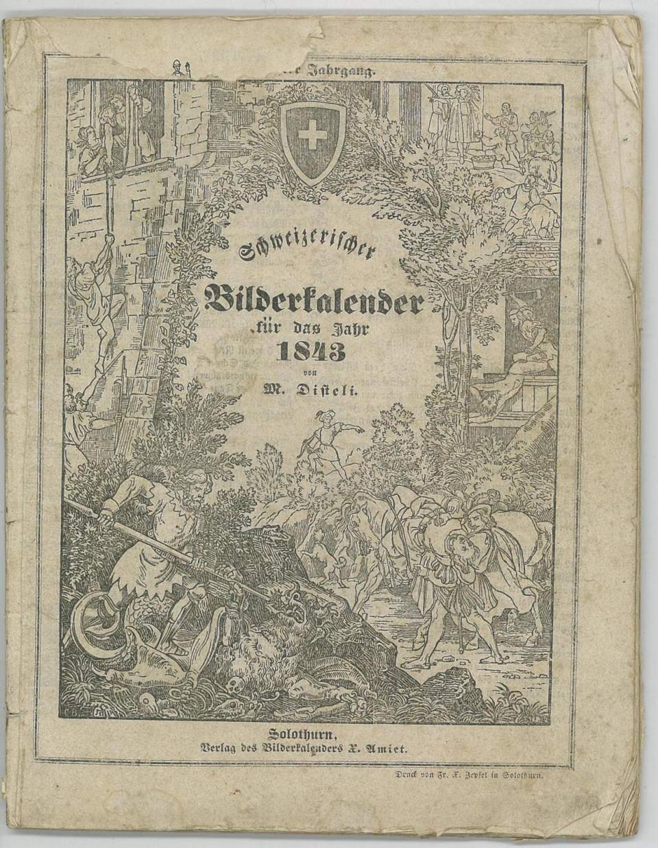 Schweizerischer Bilderkalender für das Jahr 1843 von M. Disteli