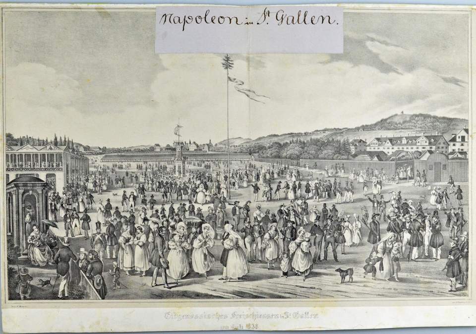 Eidgenössisches Freischiessen in St.Gallen im Juli 1838