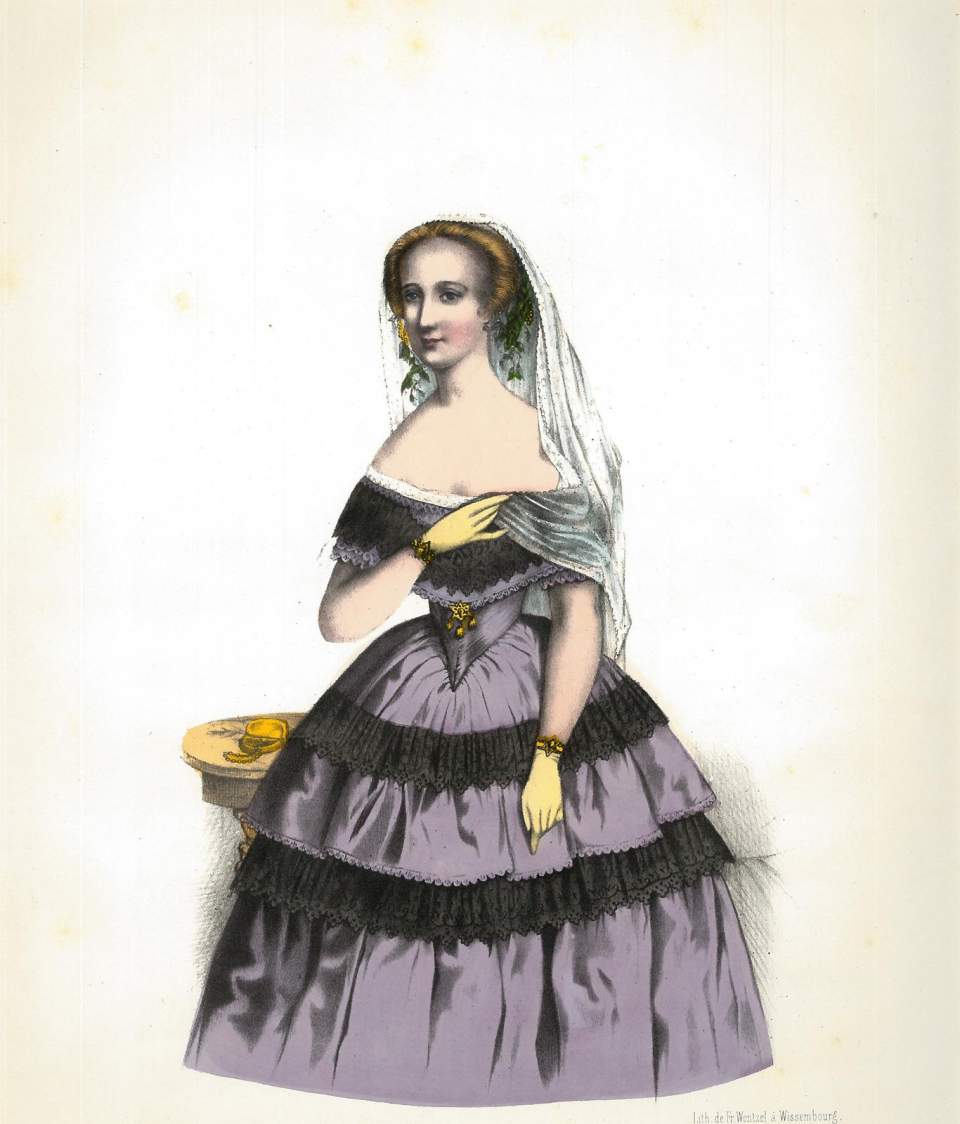 Lithografie:Eugénie, Impératrice des Français
