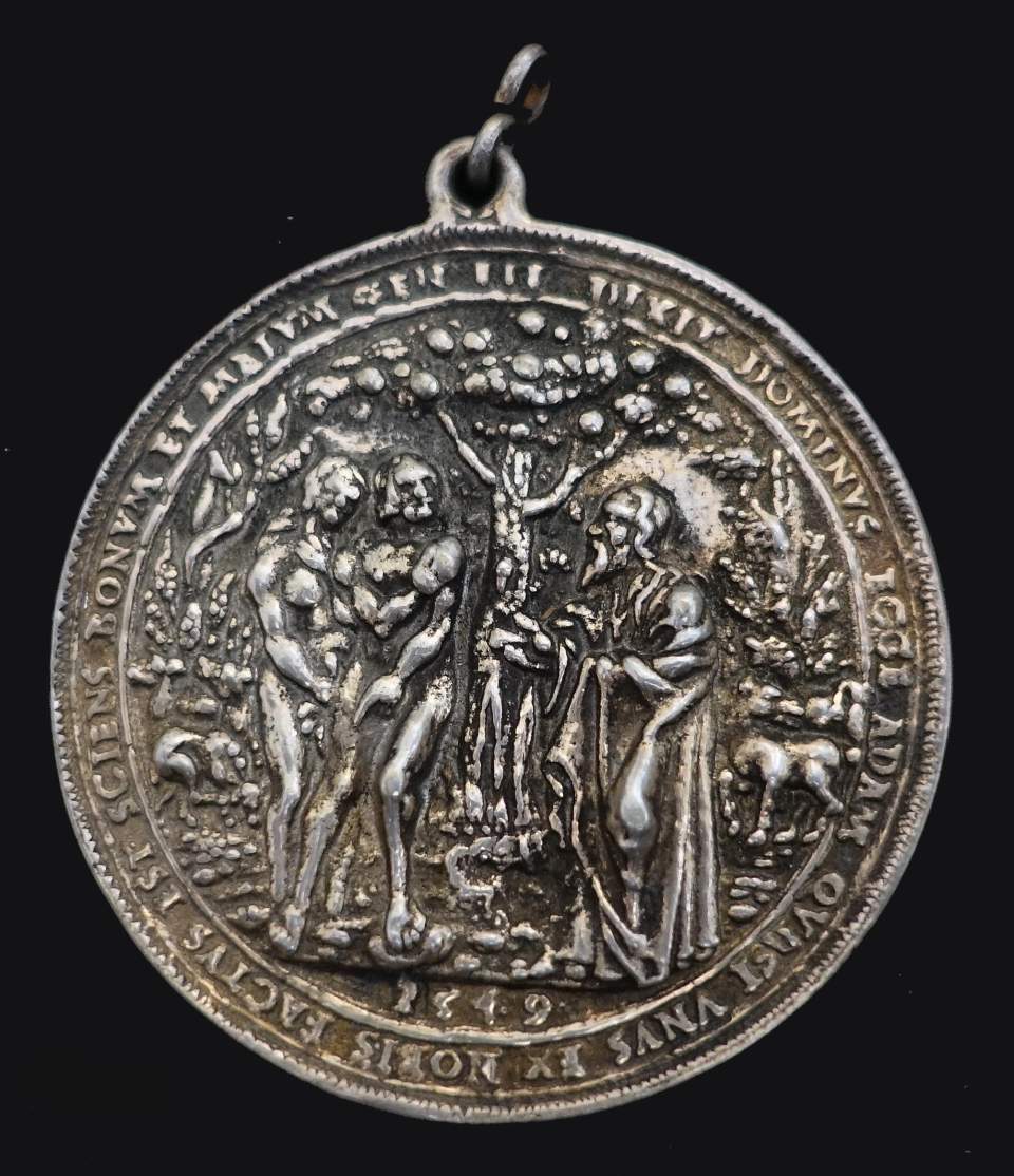 Medaille Vertreibung von Adam und Eva aus dem Paradies
