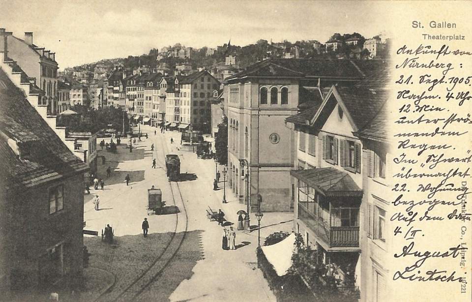 Postkarte Bohl St.Gallen, Theater