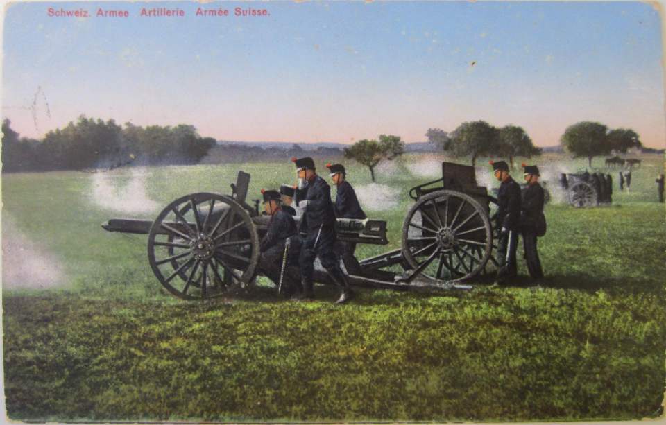 Postkarte, Ansichtskarte, Artillerie