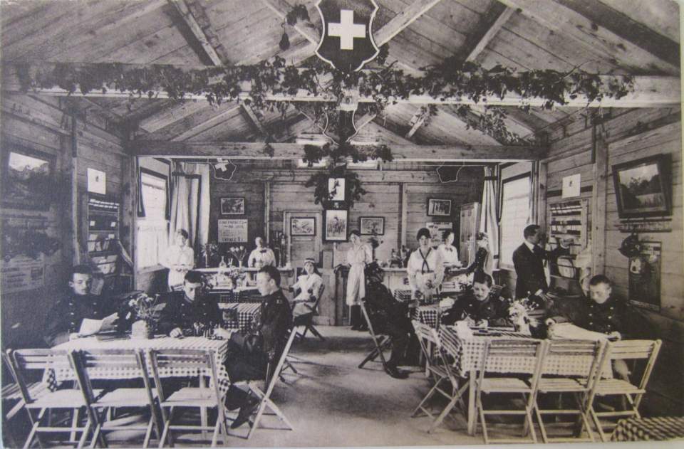 Postkarte, Ansichtskarte, La maison du soldat, Soldatenstube