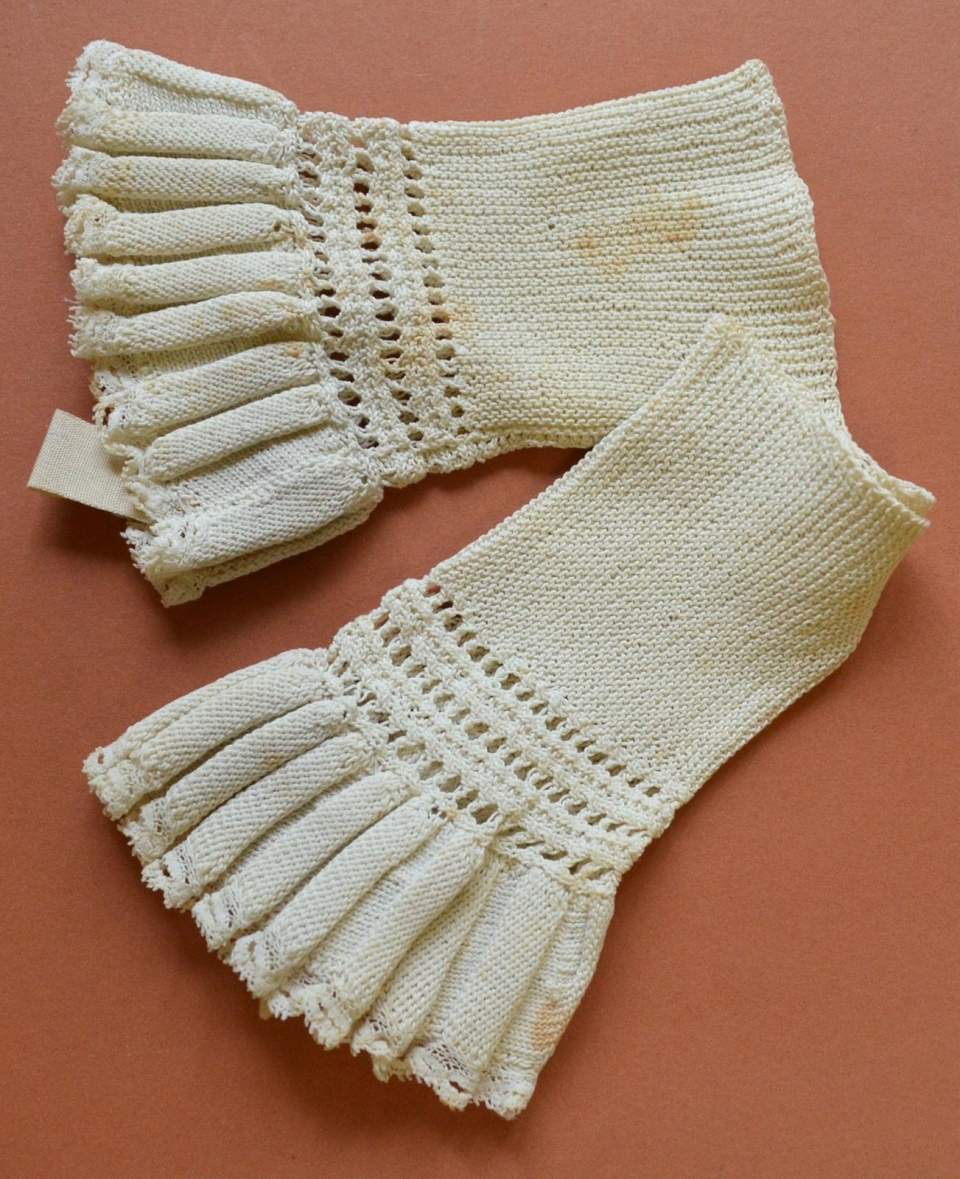 1 Paar Damenhandschuhe, Halbhandschuhe, Handschuhe