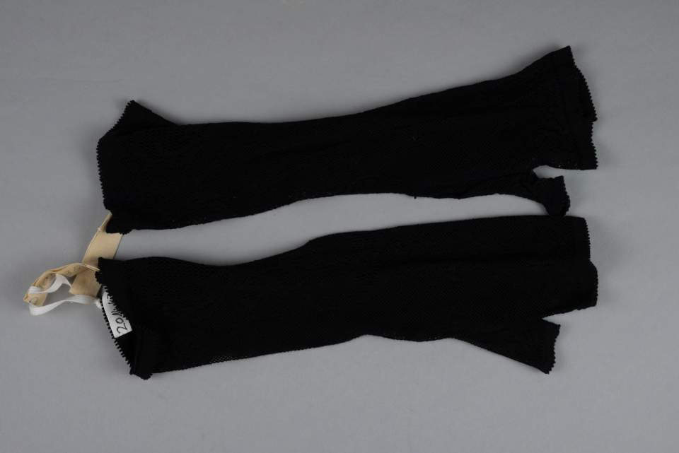 1 Paar Damenhandschuhe, Halbhandschuhe, Handschuhe