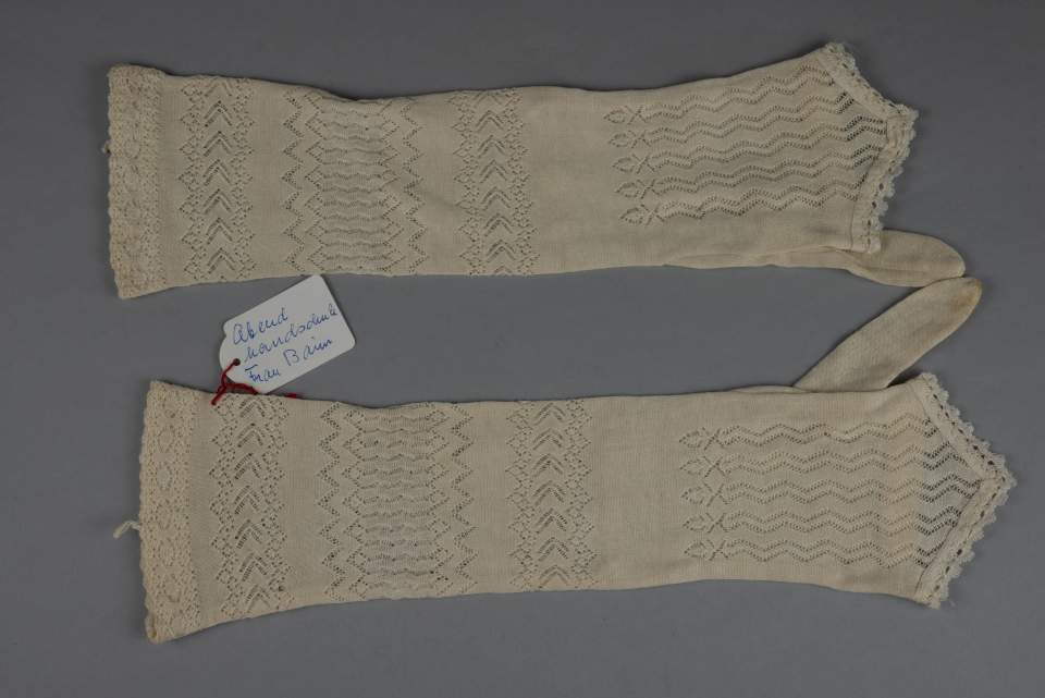 1 Paar Damenhandschuhe, Halbhandschuhe, Handschuhe