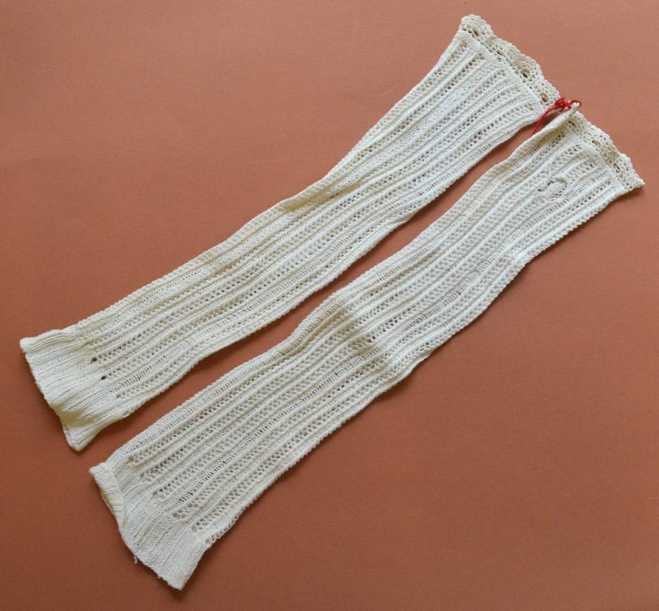 1 Paar Damenhandschuhe, Halbhandschuhe, Handschuhe
