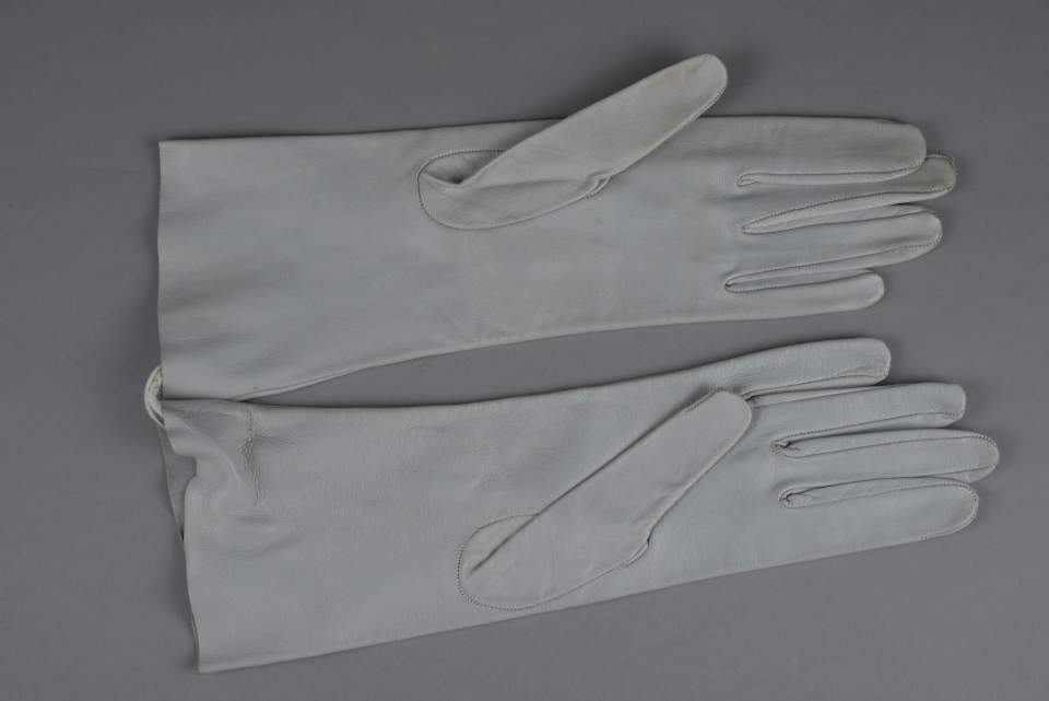 1 Paar Damenhandschuhe, Leder, Handschuhe