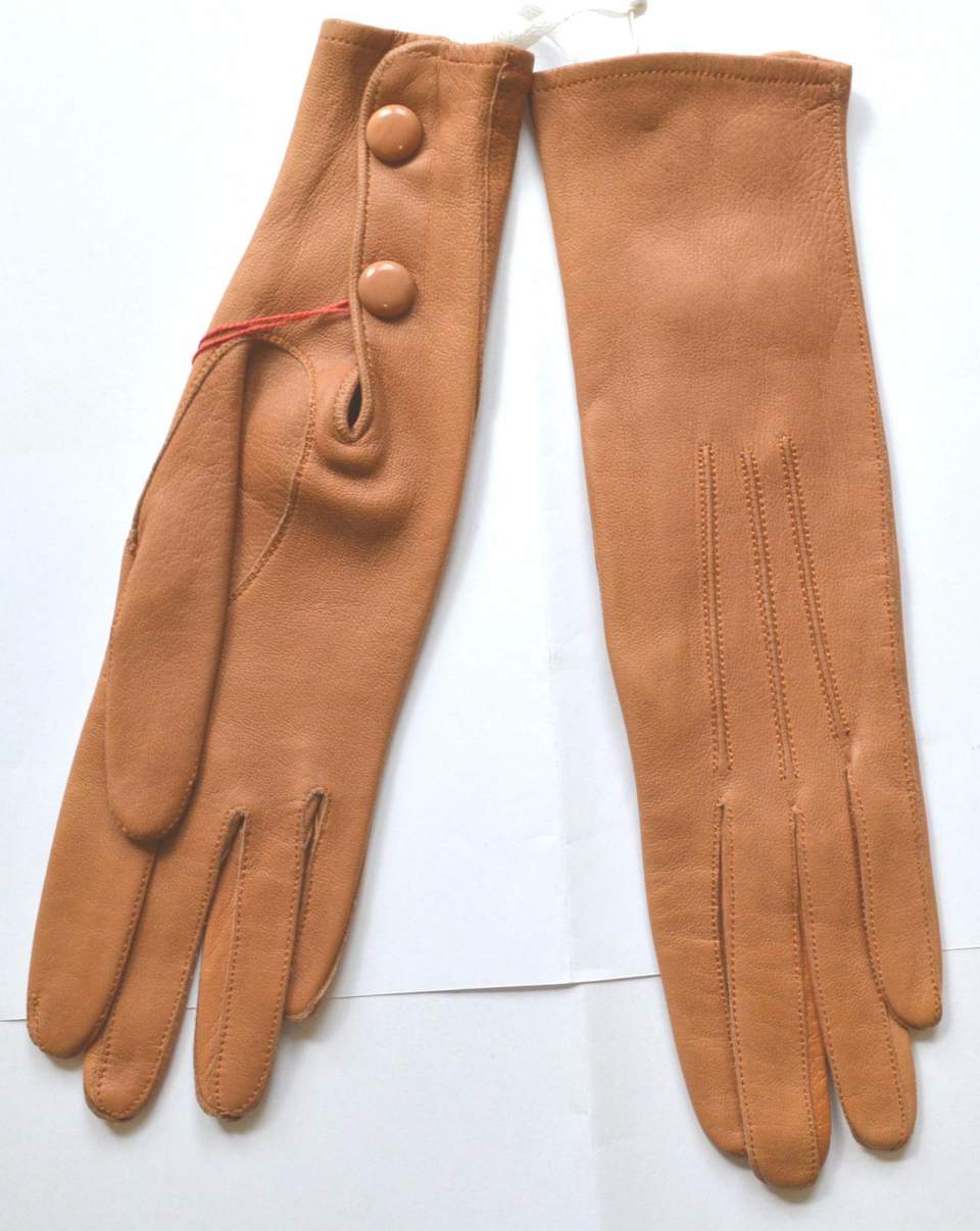 1 Paar Damen Lederhandschuhe