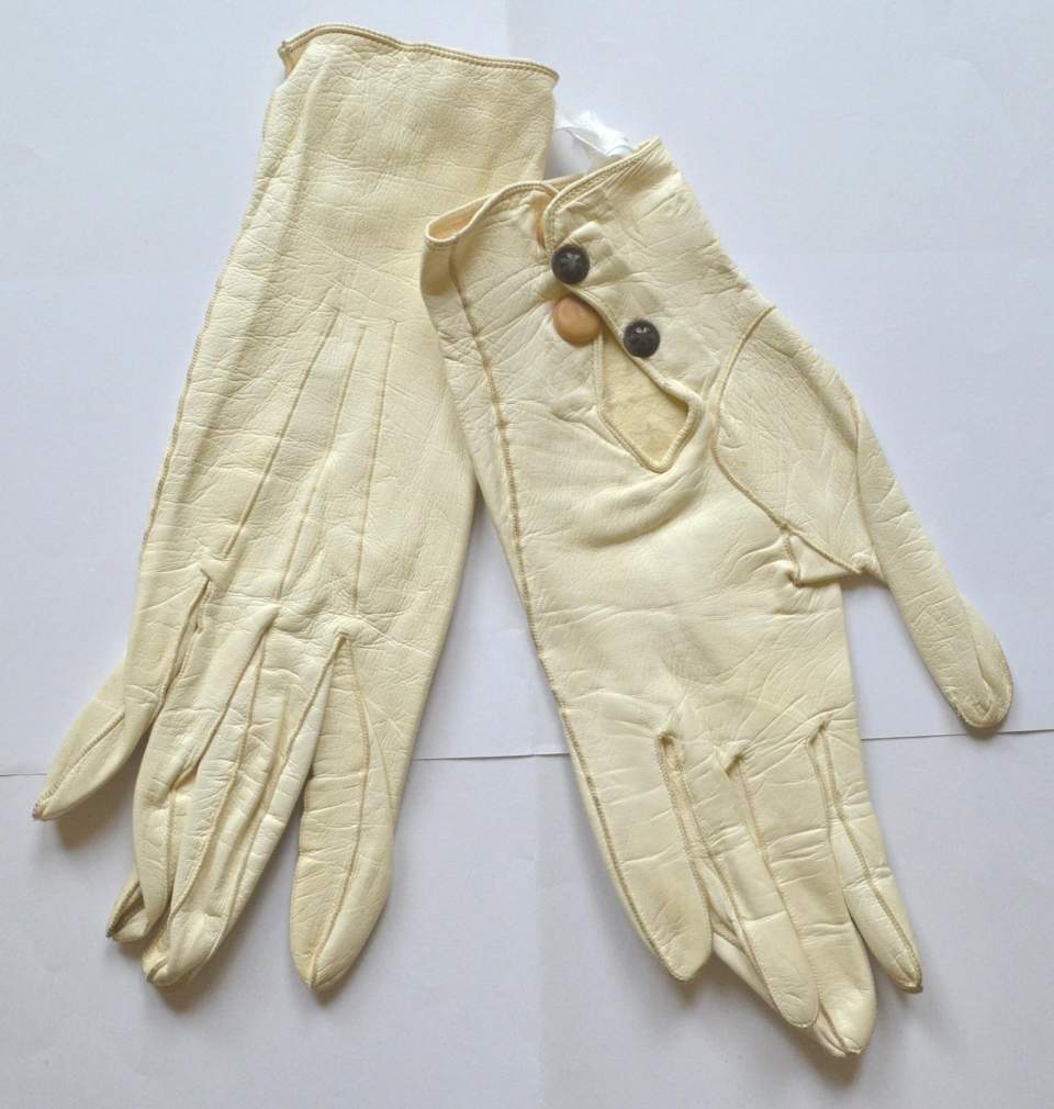 1 Paar Damen Lederhandschuhe