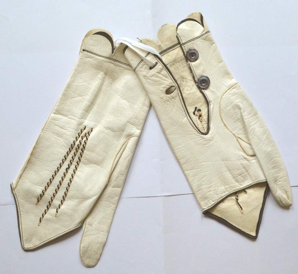 1 Paar Damen Lederhandschuhe