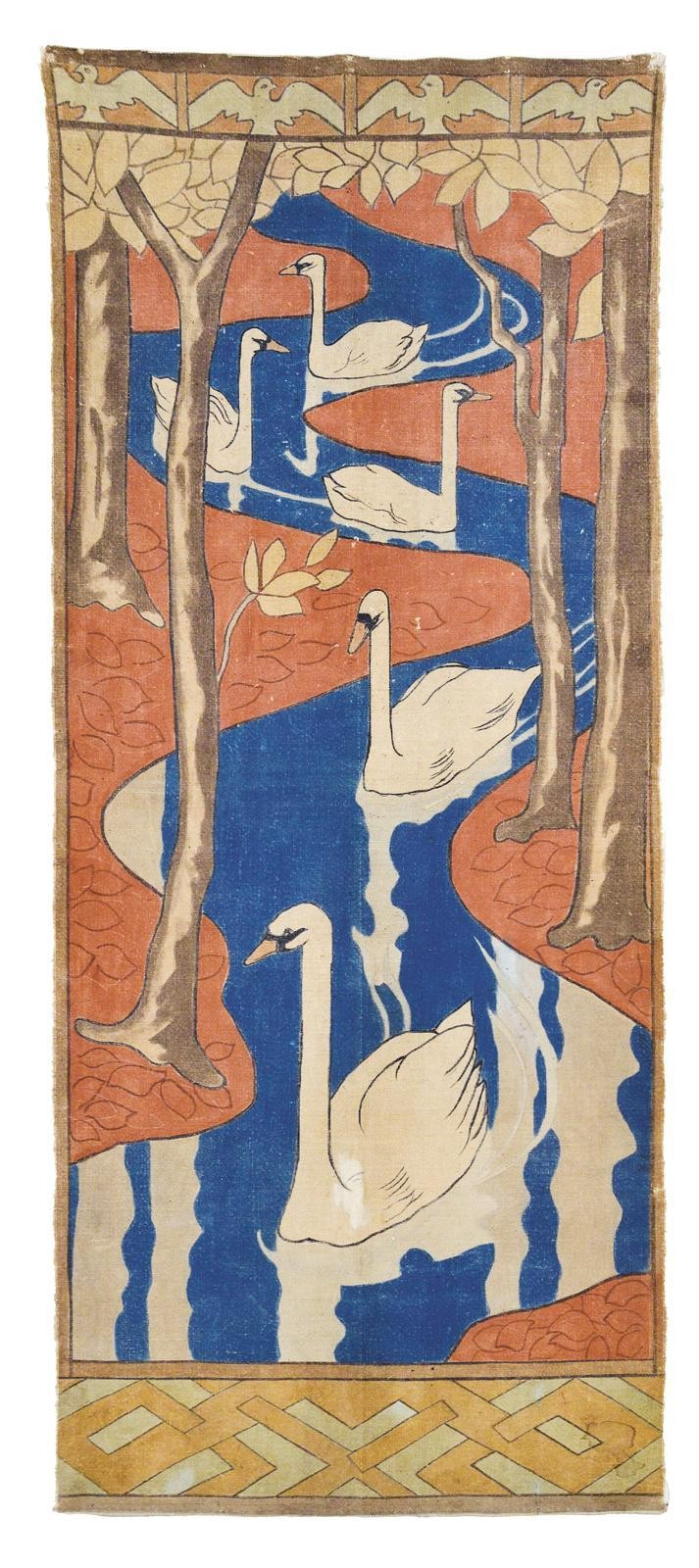 Wandbehang Schwäne, Schwanenteppich
