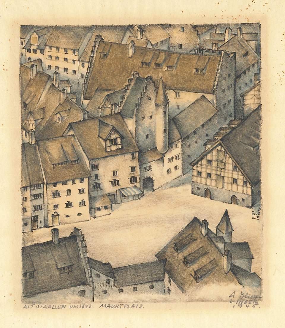 Alt St.Gallen um 1642, Marktplatz