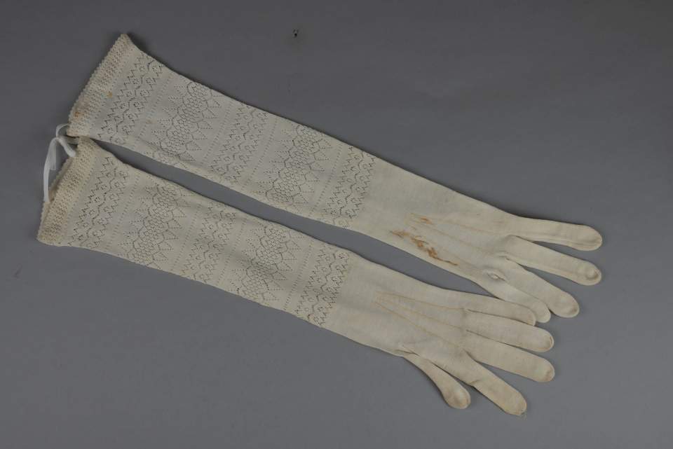 1 Paar Damenhandschuhe aus Baumwolle, Handschuhe