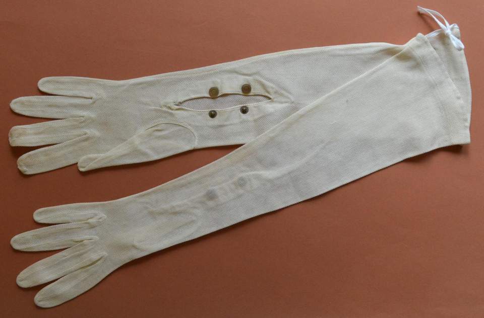 1 Paar Damenhandschuhe aus Tüll, Handschuhe