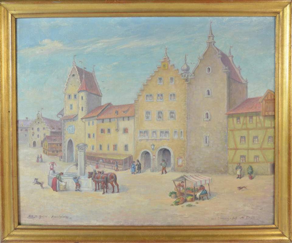 Gemälde Marktplatz St.Gallen
