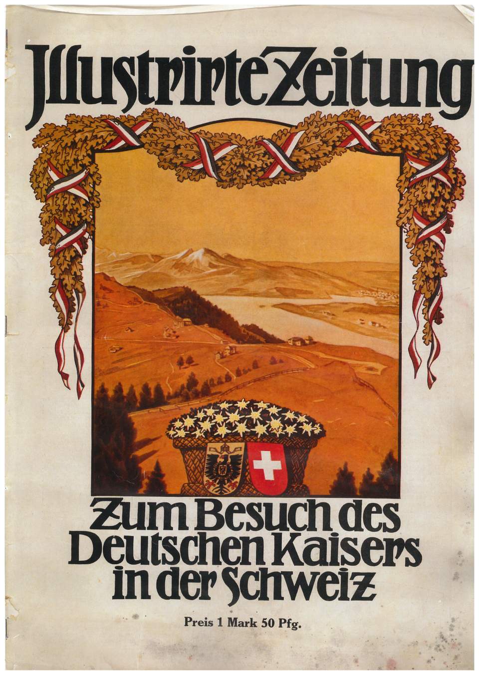 Spezial-Nummern 3 Schweizer Zeitschriften zum Kaiser-Empfang in der Schweiz 1912 (Faksimile)