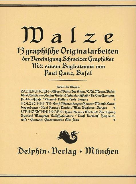 Künstlermappe "Walze. 13 graphische Originalarbeiten der Vereinigung Schweizer Graphiker"